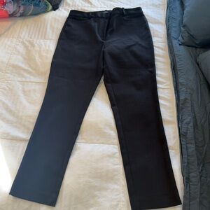 LOFT Women's Black Straight Leg Pants high waist skinny 12